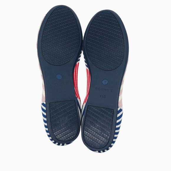 Rothy’s Pink Mixed Stripe Flat Unicorn Women’s Size 11.5 - Picture 7 of 9